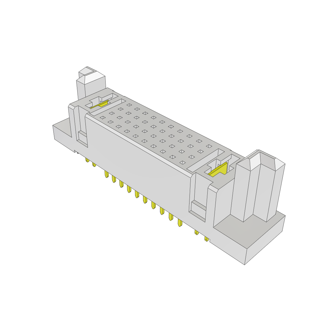 Conn Power Socket Strip SKT 2Power/40Signal POS Solder ST Thru-Hole 56 Terminal 1 Port Tray