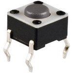 Keypad Switch, 50mA, 12V DC, SPST, Off-Mom, Through Hole