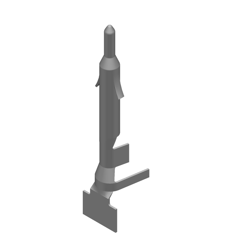 Power Crimp Connector | Male | 22-18 AWG | 600V | Au/Sn/Pb