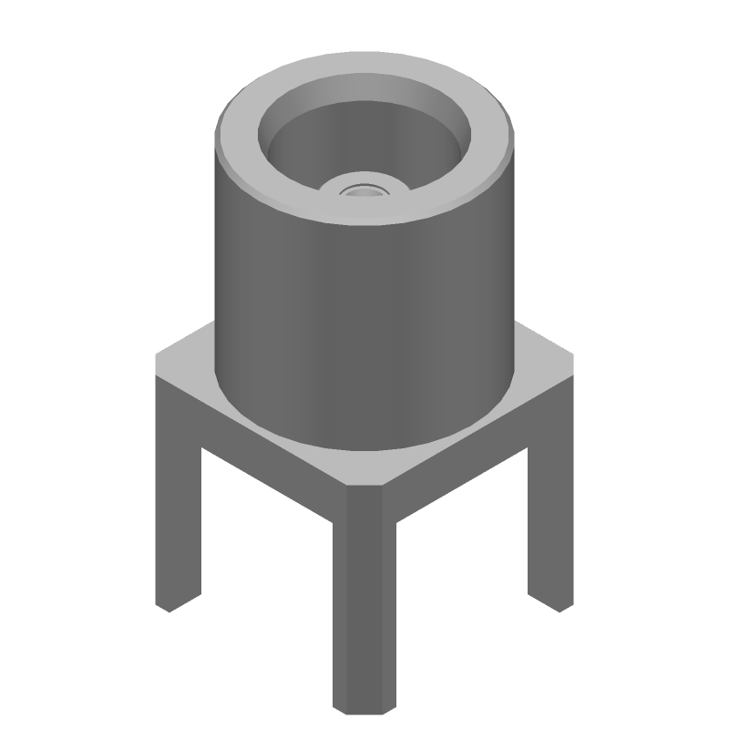MCX Straight PCB Socket 50R Gold Plated Female