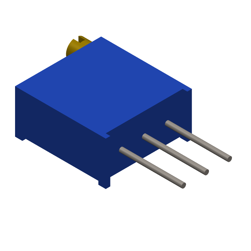 Cermet Trimmer Resistor 1M Ohm 10% 0.5W Thru-Hole