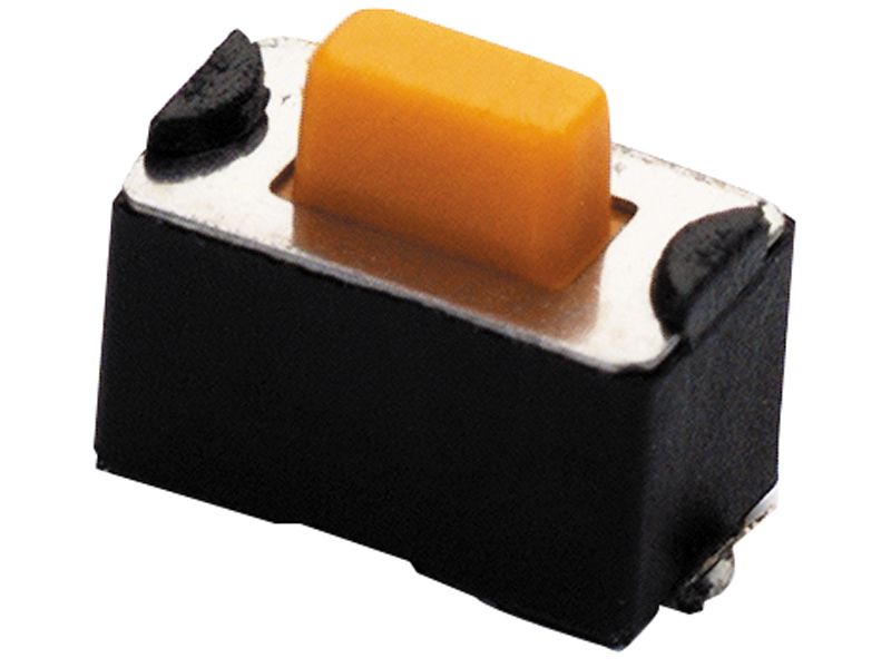Switch Tactile N.O. SPST Rectangular Button PC Pins 0.05A 12VDC 3.14N Thru-Hole Tube