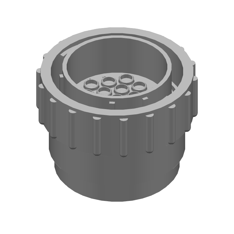 19 Pos Male Crimp Circular Connector, 13A, 250V, IP65, Size 23