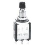 Switch Push Button ON None ON SPDT Round Plunger 6A 250VAC 28VDC Maintained Contact Solder Lug Panel Mount