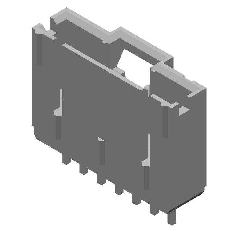 7 Pos 2.54mm Pitch Straight Male Header, 3A, 600V, Gold/Tin Plating