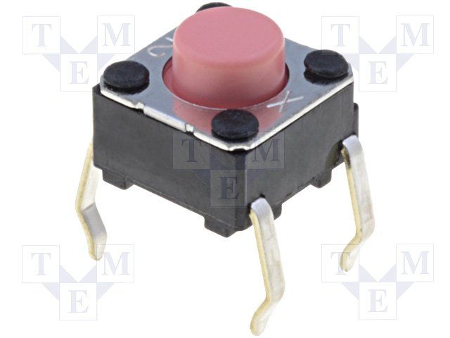 Tactile Switch, 24VDC, 50mA, 2.55N, Through Hole, SPST