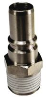 SMC Brass Pneumatic Quick Connect Coupling, R 1/2 Male, Threaded