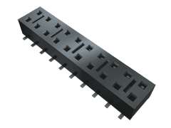 80-Position 2-Row Through-Hole Header, 2.54mm Pitch, 400V AC, 125°C