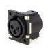 3 Pos XLR F Connector, Solder, Thru-Hole, 10A