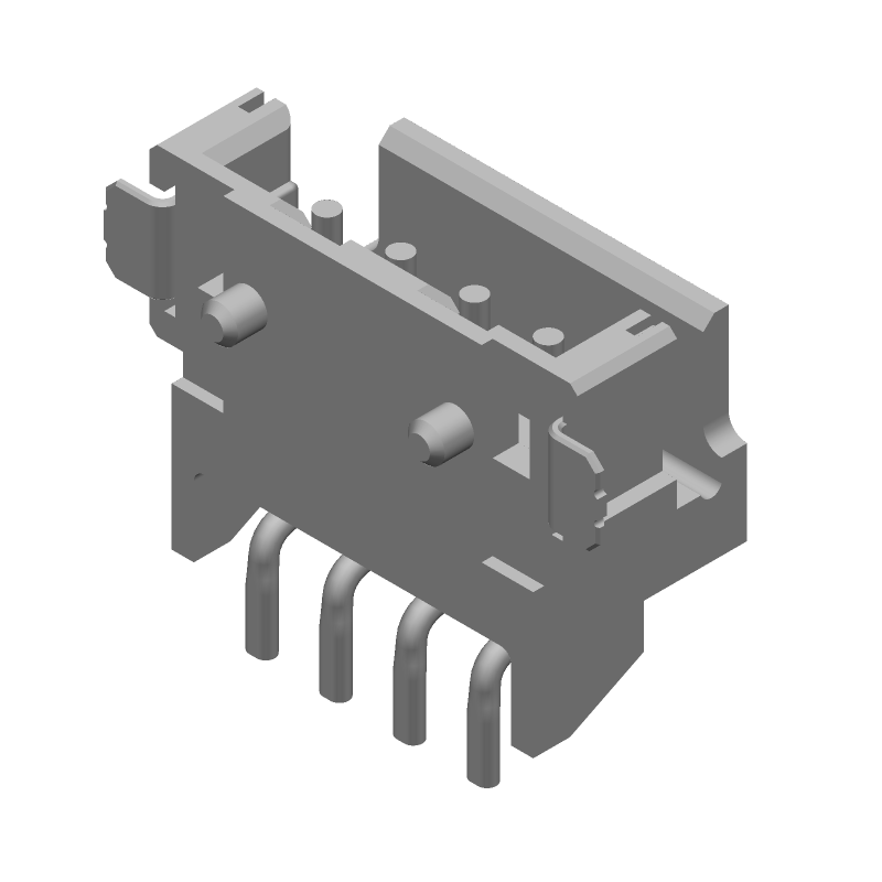 4 Pos 2mm RA SMD Header, 4A, Tin, UL94 V-0