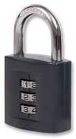 PADLOCK, COMBI, 40MM - Width:40mm; Shackle Clearance - Horizontal:23.5mm; Shackle Clearance - Vertical:25mm; Shackle Diameter:6.4mm; Lock Material:Steel;