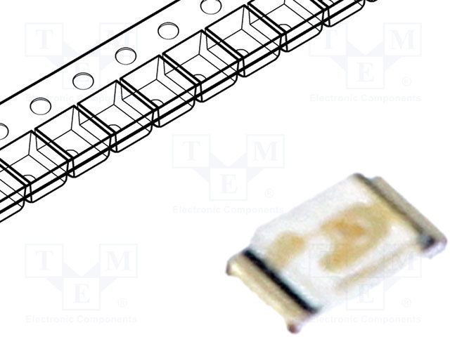 Blue LED Emitter, 0603 SMD, 470nm, 20mA, 130° View Angle