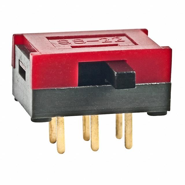 DPDT Slide Switch, 0.1A 28VAC/VDC, PC Pin, Thru-Hole