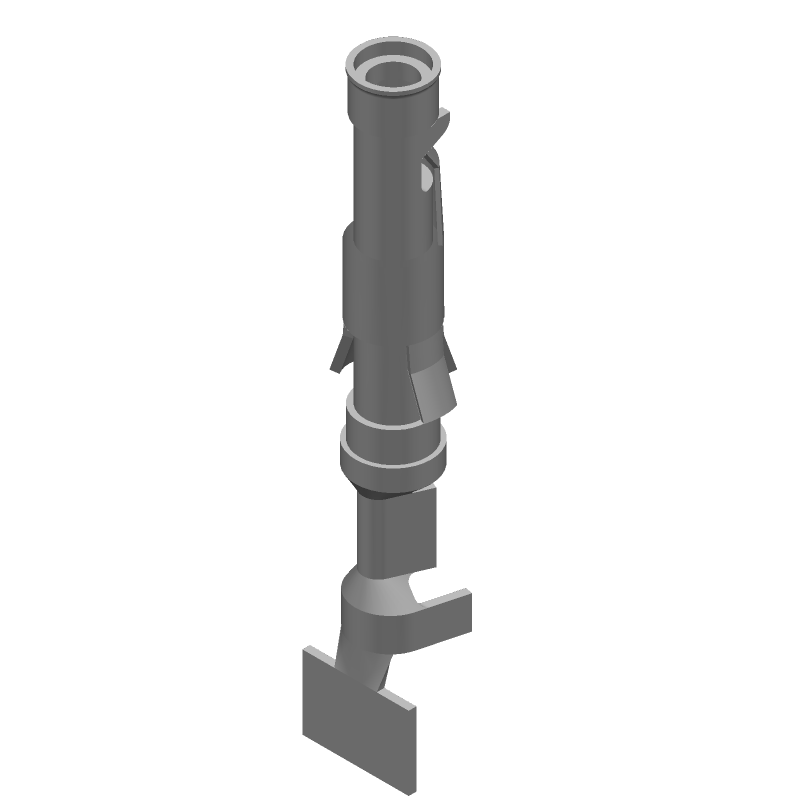 Female Signal Crimp Connector, 24-20 AWG, Tin Plated