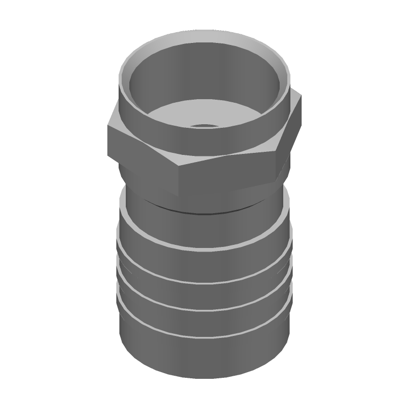 F Type Str Plug, 75 Ohm, 2GHz, Crimp, Male, Nickel Brass