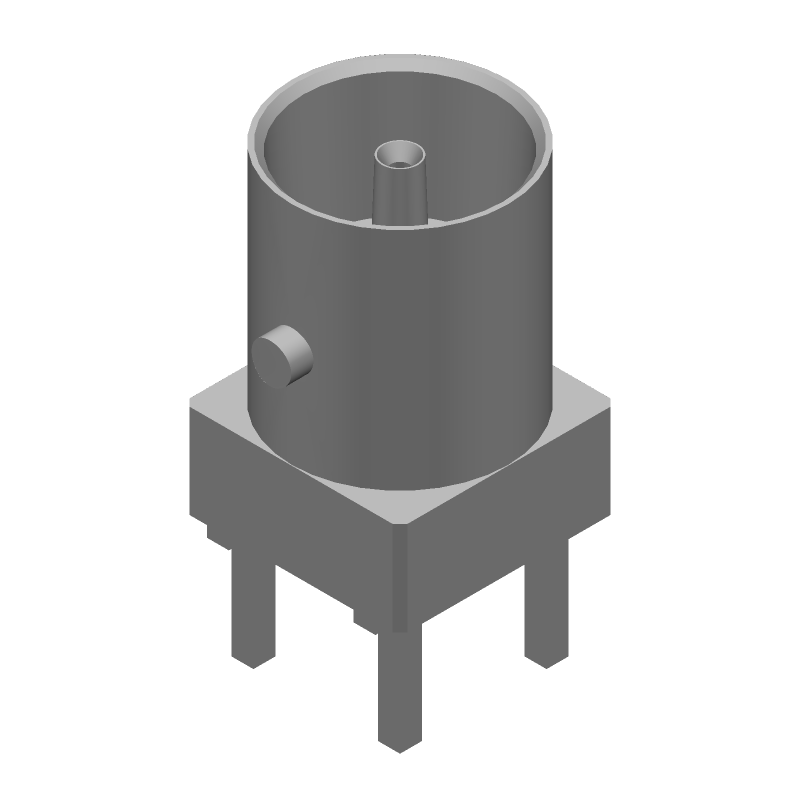 Mini-BNC RF Conn, 2GHz, 75 Ohm, Solder, Thru-Hole, Gold