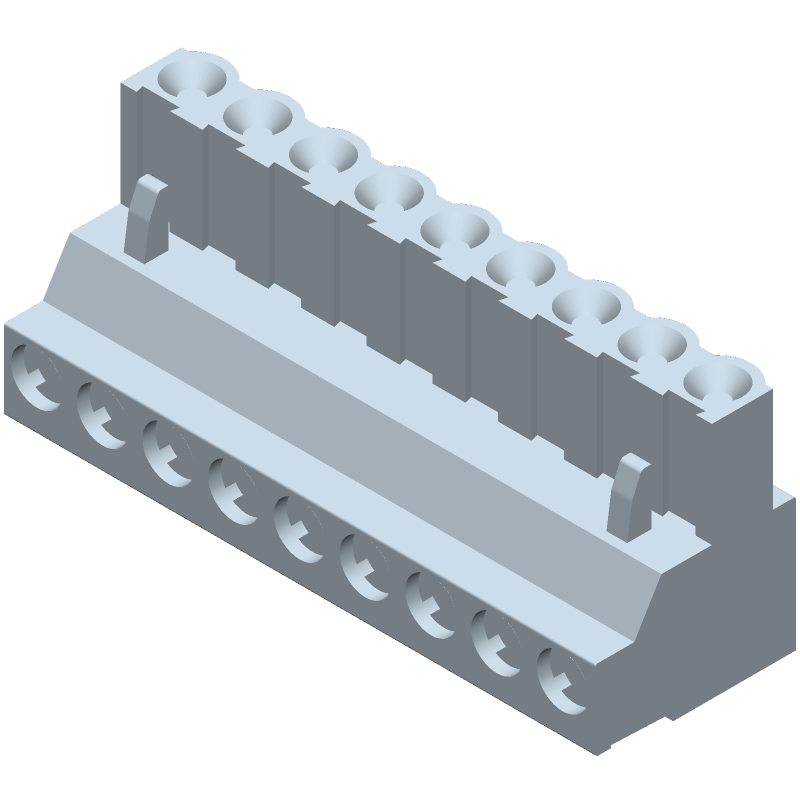 5 Pos RA Terminal Block, 15A, 600V, 10.16mm Pitch, Screw