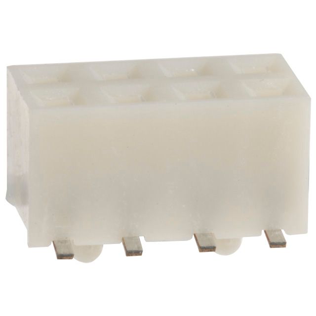 8 Pos 2mm Pitch Female Socket Header, 2 Rows, 1A, 200V, SMD