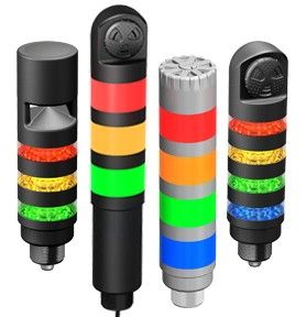 Tower Light,  TL50,  4 Color,  94dB Alarm, Std. Brightness,  18-30VDC or 24VAC, Black