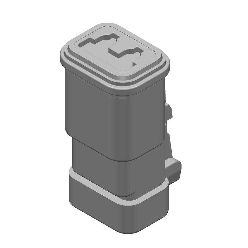 Conn Housing PL 2 POS Crimp ST Cable Mount Black Package Automotive