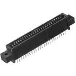 Card Edge Connector, 100 Contact(s), 2 Row(s), Female, Straight, 0.1 inch Pitch, Solder Terminal, Locking, Black Insulator, ROHS COMPLIANT