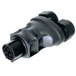 Conn Circular Twin F 3 POS ST Cable Mount 3 Terminal 1 Port Box