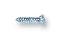 TR FASTENINGS N40.375 KRSTABZ100- Machine Screw, No.4, 0.375 ", Bright Zinc, Steel, Flat / Countersunk Head Pozidriv