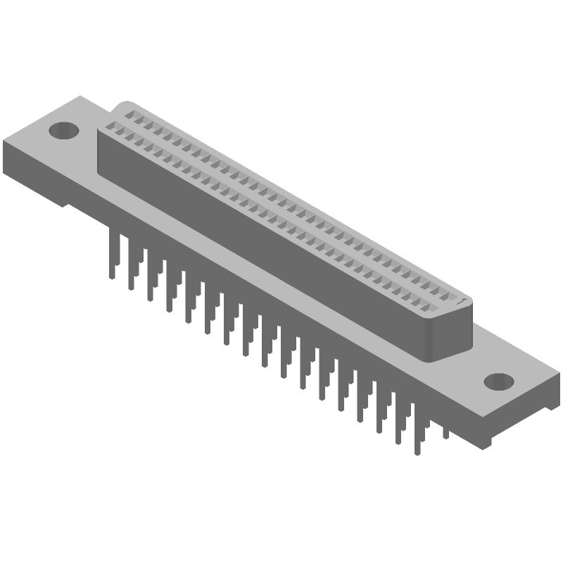 68 Pos Signal Connector, Straight, Shielded, Through Hole, Gold/Tin