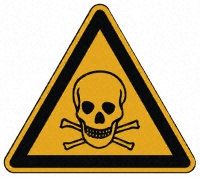 Toxic Sign Aluminium, 200 x 200mm 1Each Hazard Warning