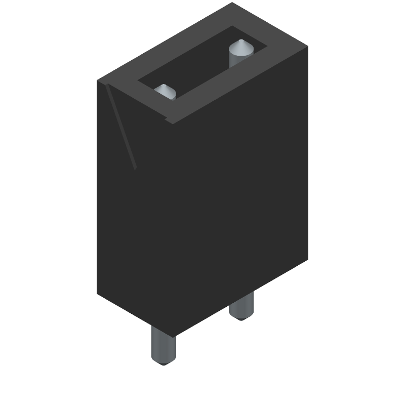 2 Pos Male Power Connector, 9A, 600V, Solder, Through Hole