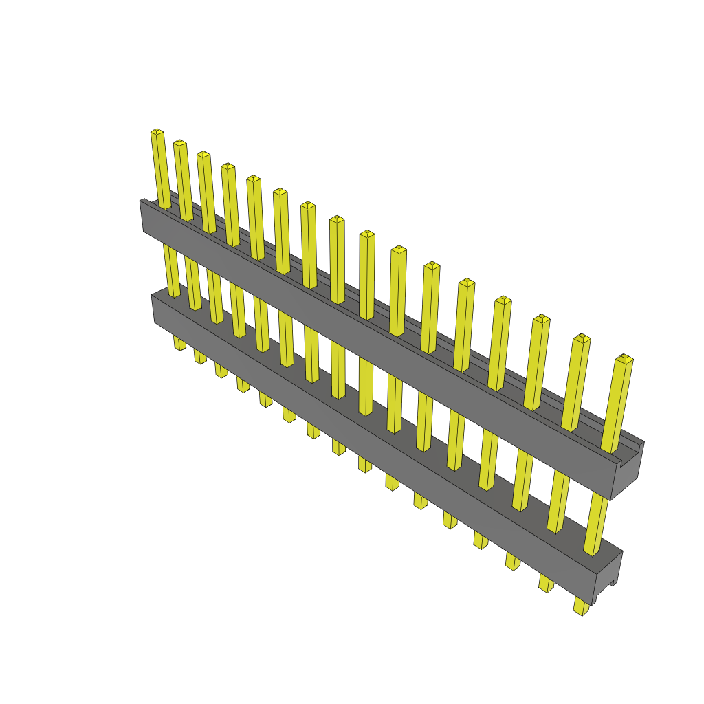 16-Contact Male Shrouded Header, 1 Row, Straight Mount, Glass Filled Polyester Insulator