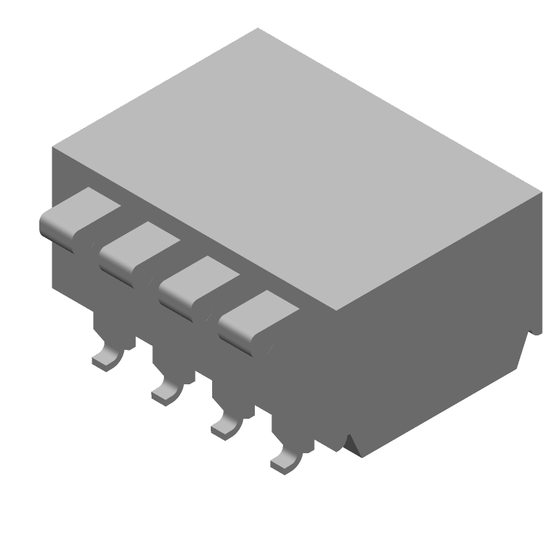 4-Pos SPST Rotary Slide DIP Switch, 1A, 24VDC, Surface Mount
