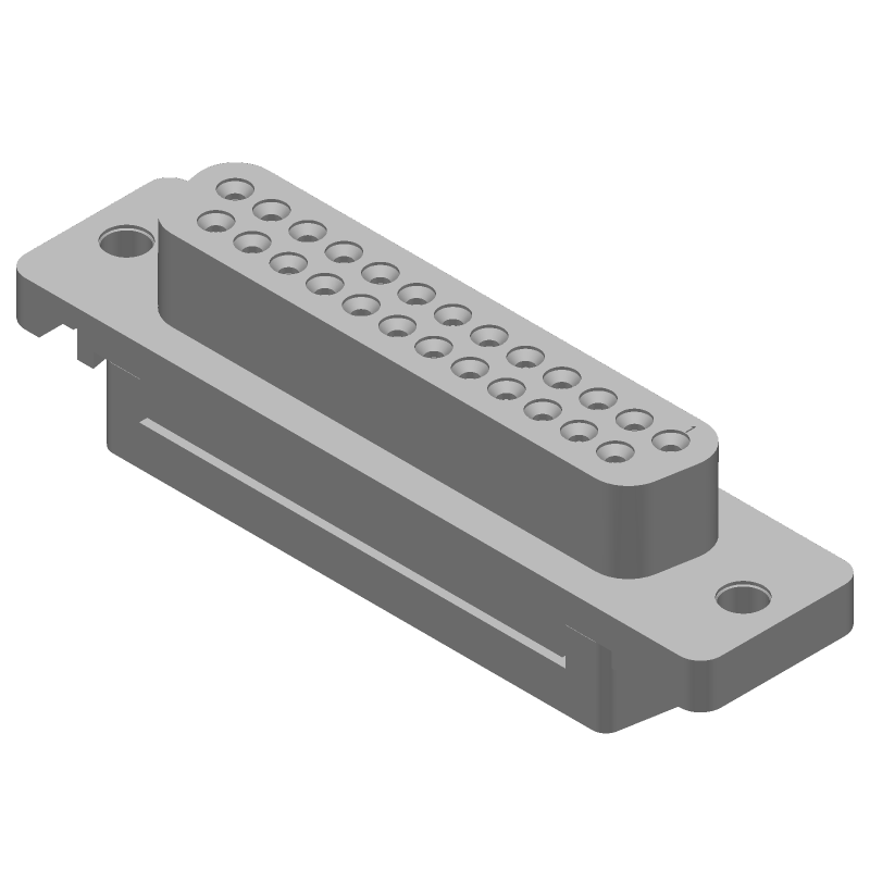 D-Sub Receptacle 25 Pos RA 1.25A 250V Shielded IDC