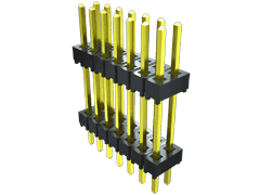 3-Contact HDR Board Stacker, 2.54mm Pitch, Through Hole Mount