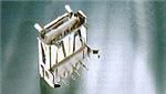 4-Position Right Angle Receptacle Connector with Gold Contact Plating