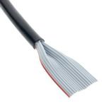 26C 28AWG 300V Round Flat Cable, 100ft, PVC, Copper