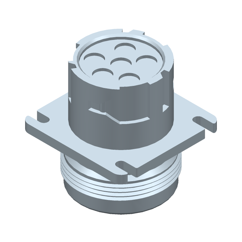 6 Pos Circular Connector, Crimp, Straight, Panel Mount, 25A, IP68