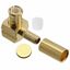 RF MCX Male Crimp Connector, 6GHz, 50R, Gold Plated
