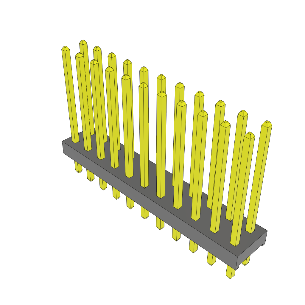 Conn Unshrouded Header HDR 22 POS 2mm Solder ST Top Entry Thru-Hole Bulk