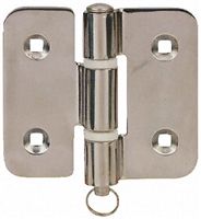 ROCA Electro Polished Stainless Steel Hinge with a Removable Pin Screw, 82mm x 184mm x 3mm