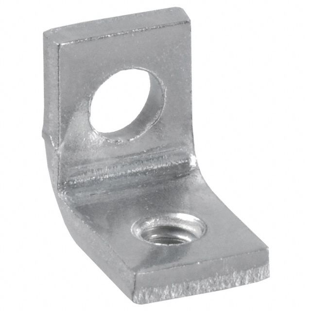 Steel Angle Bracket, Zinc Plated, 0.343" H x 9.53mm L
