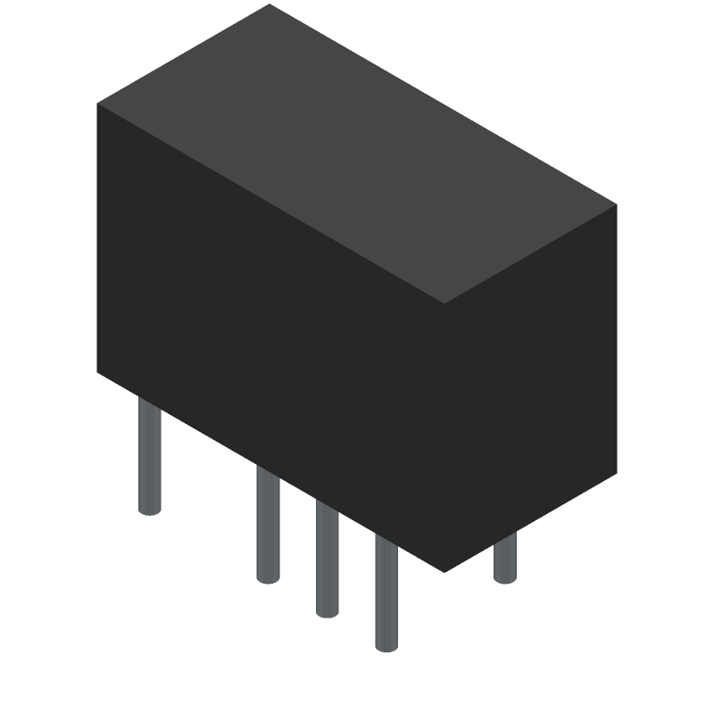 DPDT General Purpose Relay, 2A 250VAC/220VDC, 24VDC Coil, Through Hole