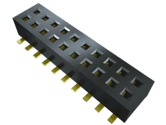 62-Position Shrouded Female Socket Header, 1.27mm Pitch, 240V AC, 330V DC, -55°C to 125°C