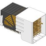 96-Position 8x12 Right Angle Backplane Connector, 2mm Pitch, 180 Pieces