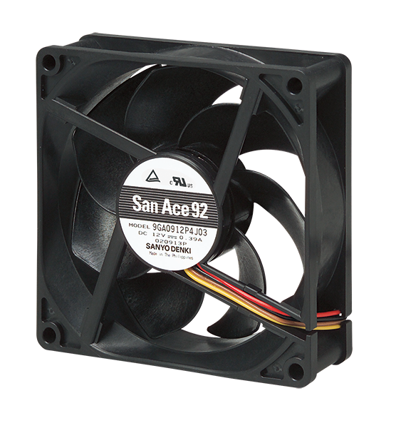 12V DC Axial Fan, 5000RPM, 77.7CFM, 43dBA, Ball Bearing