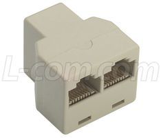Conn RJ-45 Adapter RCP 24 POS T Style 1/2 Port Cat 3