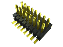 100-Contact 2-Row 0.8mm Pitch Male Connector with Gold Contact Plating