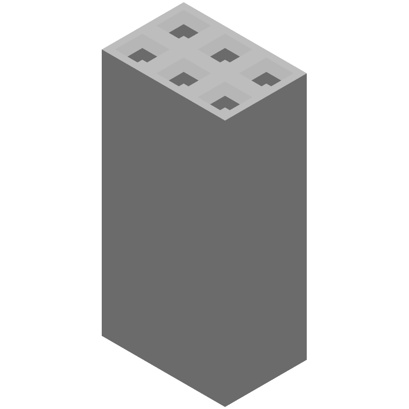 6 Pos 2.54mm Crimp Receptacle Housing, 3A, 300V, UL94 V-0