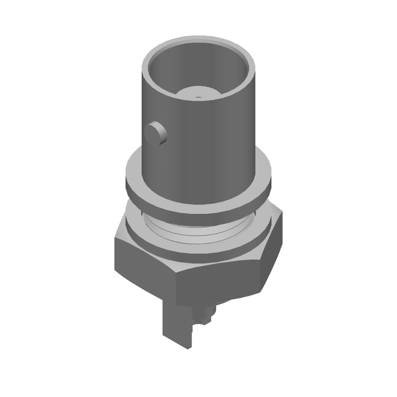 Female RF Connector, 4GHz, 50 Ohm, Nickel/Gold Plated