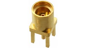 MMCX RF Connector, Female, Solder, Gold Plated Brass